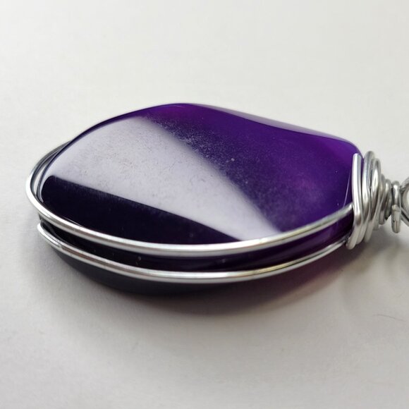 Large Purple Agate Pendant - Picture 5 of 16